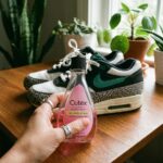 Moet je kijken wat er gebeurt als ze nagellak remover op haar schoenen smeert